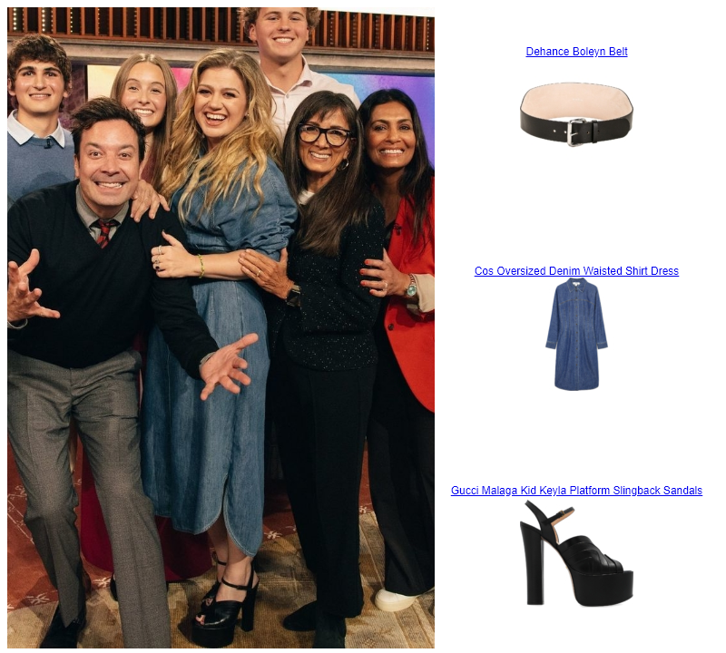 Kelly Clarkson The Kelly Clarkson Show 5.13  Gucci Malaga Kid Keyla Platform Slingback Sandals