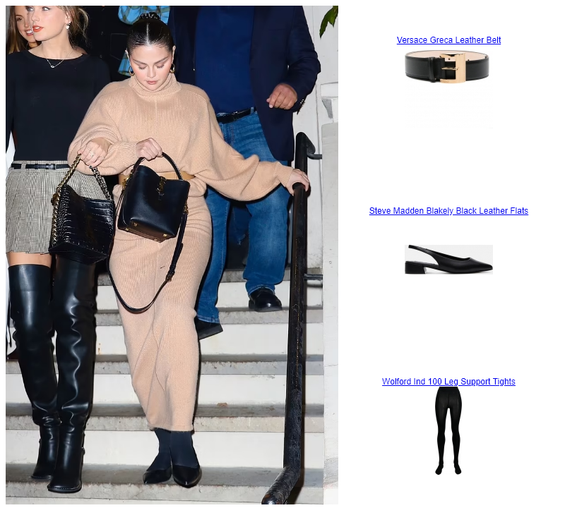 Selena Gomez New York City  Steve Madden Blakely Black Leather Flats Wolford Ind 100 Leg Support Tights