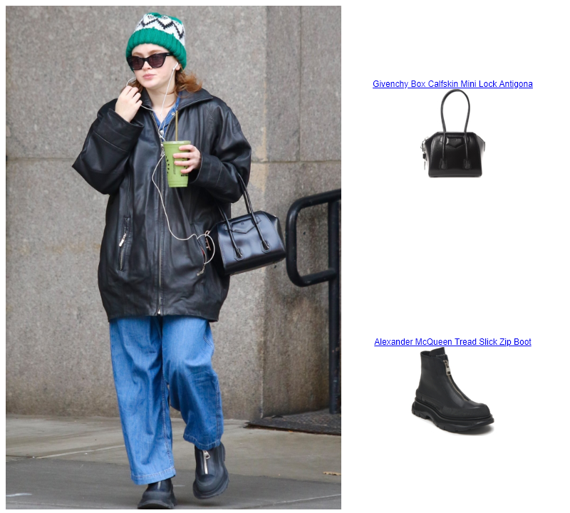 Sadie Sink New York City  Alexander McQueen Tread Slick Zip Boot