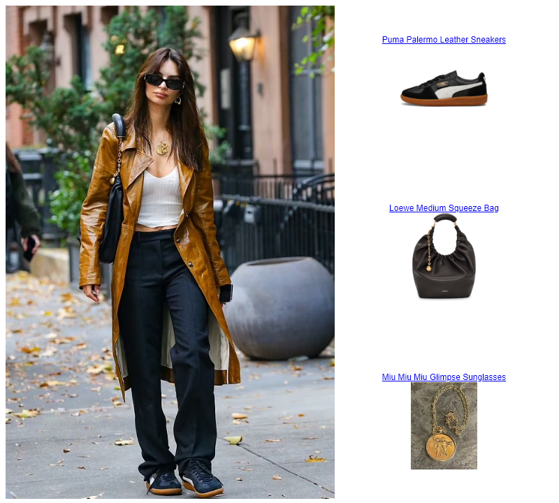 Emily Ratajkowski NYC  Loewe Medium Squeeze Bag Miu Miu Miu Glimpse Sunglasses