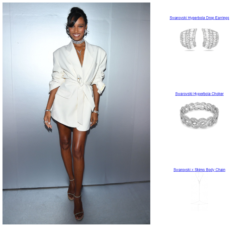 Jasmine Tookes Swarovski Celebrates Skims Collaboration  Swarovski Dextera Bangle Swarovski Dextera Bangle