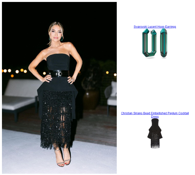 Chrishell Stause Christian Siriano 15th Anniversary Party  Christian Siriano Bead Embellished Peplum Cocktail Dress